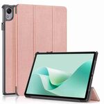 Per Huawei MatePad 11.5S Custer Texture 3-Fold Holder Smart Leather Tablet Case (oro rosa)