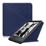 Per Kobo Libra Color 2024 Custodia smart tablet in pelle TPU con deformazione del colore solido (blu scuro)