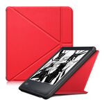 Per Kobo Libra Color 2024 Custodia smart tablet in pelle TPU con deformazione del colore solido (rosso)