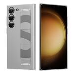 Custodia per telefono con supporto per cinturino in silicone per Samsung Galaxy S23 5G (trasparente opaco)
