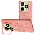 Custodia per telefono in TPU con supporto per obiettivo radiante a nido d'ape Infinix Hot 40i (rosa)