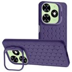 Per Infinix Smart 8 Custodia per telefono in TPU con supporto per lenti radianti a nido d'ape (viola)