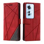 Per OPPO Reno11 F Custodia per telefono in pelle con giuntura Skin Feel (rossa)