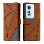 Per OPPO Reno11 F Custodia per telefono in pelle con giunture Skin Feel (marrone)