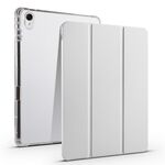 Per Huawei MatePad 11.5S Custodia tablet in pelle Smart TPU trasparente pieghevole a 3 (grigio)