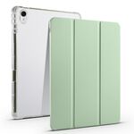 Per Huawei MatePad 11.5S Custodia tablet in pelle Smart TPU trasparente pieghevole a 3 (verde Matcha)
