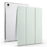Per Huawei MatePad 11.5S Custodia per tablet in pelle Smart TPU trasparente 3 pieghevole (verde chiaro)