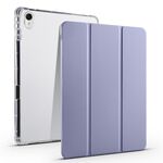 Per Huawei MatePad 11.5S Custodia tablet in pelle Smart TPU trasparente pieghevole a 3 (viola)