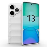 Per Xiaomi Redmi 13 4G Global Magic Shield TPU + Custodia in flanella per telefono (bianco)