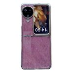 Per OPPO Find N3 Flip PC Fibbia laterale + Increspatura Custodia per telefono a copertura totale in carta glitterata (Rosso)