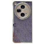 Per OPPO Find N3 PC Fibbia laterale + Increspatura Custodia per telefono a copertura totale in carta glitterata (Viola)