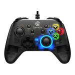 GameSir T4w Controller di gioco gamepad cablato per PC / Switch / PS3 / Android (nero)
