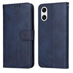 Per Sony Xperia 10 VI Custodia per telefono in pelle con texture di vitello classica (blu)