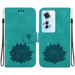 Per OPPO Reno11 F / F25 Pro 5G Custodia per telefono in pelle goffrata Global Lotus (verde)