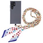 Sciarpa di seta anti-smarrimento per telefono cellulare Cordino lungo a copertura totale (blu)