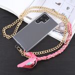 Sciarpa di seta anti-smarrimento per telefono cellulare Confezione da metà cordino lungo (rosa rosso)