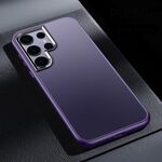 Per Samsung Galaxy S24 Ultra 5G 5G SULADA Custodia per telefono antiurto opaca effetto pelle (viola)