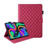 Custodia per tablet in pelle con reticolo romboidale per Lenovo Tab M11 / Xiaoxin Pad 11 2024 (rosso)