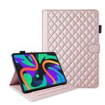 Custodia per tablet in pelle con reticolo romboidale per Lenovo Tab M11 / Xiaoxin Pad 11 2024 (oro rosa)
