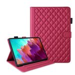 Custodia per tablet in pelle con reticolo romboidale per Lenovo Xiaoxin Pad Pro 12.7 (rosso)