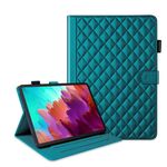 Custodia per tablet in pelle con reticolo romboidale per Lenovo Xiaoxin Pad Pro 11.5 2023 (verde scuro)