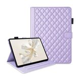 Custodia per tablet in pelle con reticolo romboidale per Honor Pad 9 (viola)