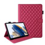 Custodia smart tablet in pelle con reticolo romboidale per Samsung Galaxy Tab A8 10.5 (rossa)