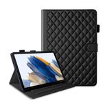 Custodia smart tablet in pelle con reticolo romboidale per Samsung Galaxy Tab A8 10.5 (nera)