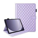 Custodia per tablet in pelle con reticolo romboidale per Samsung Galaxy Tab A9 (viola)