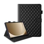 Custodia per tablet in pelle con reticolo romboidale per Samsung Galaxy Tab A9+ (nera)