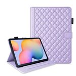 Custodia per tablet in pelle con reticolo romboidale per Samsung Galaxy Tab S6 Lite 2024 (viola)