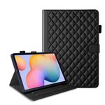 Custodia per tablet in pelle con reticolo romboidale per Samsung Galaxy Tab S6 Lite 2024 (nera)