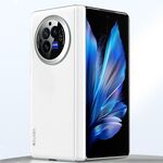 Custodia per telefono antiurto in pelle liquida SULADA per vivo X Fold3 (bianca)
