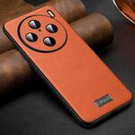 Per vivo X100s Pro / X100 Pro SULADA TPU antiurto + custodia per telefono in pelle fatta a mano (arancione)
