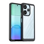 Per Xiaomi Redmi 13 4G Custodia per telefono TPU ibrida in acrilico serie colorata (nera)