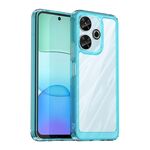 Per Xiaomi Redmi 13 4G Custodia per telefono in TPU ibrido acrilico serie colorata (blu trasparente)