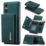 Per Sony Xperia 10 VI DG.MING Serie M1 Portafoglio multi-carta 3 pieghe + Custodia magnetica per telefono (Verde)