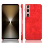 Per Sony Xperia 1 VI Custodia per telefono con cover posteriore con texture Litchi (rossa)
