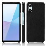 Custodia per telefono con cover posteriore Litchi Texture per Sony Xperia 10 VI (nera)