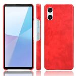 Custodia per telefono con cover posteriore Litchi Texture per Sony Xperia 10 VI (rossa)