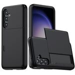 Per Samsung Galaxy S23 FE 5G Custodia per telefono antiurto con slot per schede (nero)