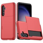 Per Samsung Galaxy S23 FE 5G Custodia per telefono antiurto con slot per schede (rosso)