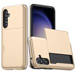 Per Samsung Galaxy S23 FE 5G Custodia per telefono antiurto con slot per schede (oro)