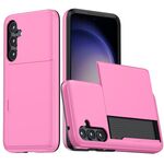 Per Samsung Galaxy S23 FE 5G Custodia per telefono antiurto con slot per schede (rosa rosso)