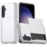 Per Samsung Galaxy S23 FE 5G Custodia per telefono antiurto con slot per schede (Argento)