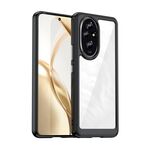 Per Honor 200 Custodia per telefono ibrida in TPU acrilico serie colorata (nera)