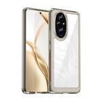 Per Honor 200 Custodia per telefono ibrida in TPU acrilico serie colorata (grigio trasparente)