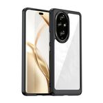 Per Honor 200 Pro Custodia per telefono ibrida in TPU acrilico serie colorata (nera)