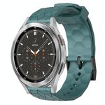 Per Samsung Galaxy Watch 4 Classic 46mm 20mm Cinturino in silicone tinta unita con motivo a calcio (Rock Cyan)