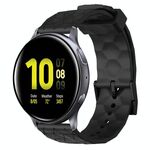 Per Samsung Galaxy Watch Active 2 40mm 20mm Cinturino in silicone tinta unita modello calcio (nero)